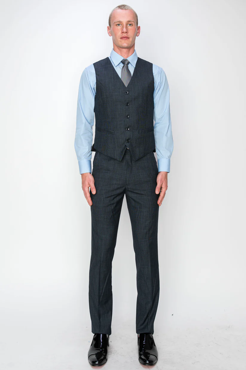 (vest) charcoal stiches